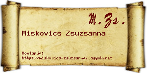 Miskovics Zsuzsanna névjegykártya
